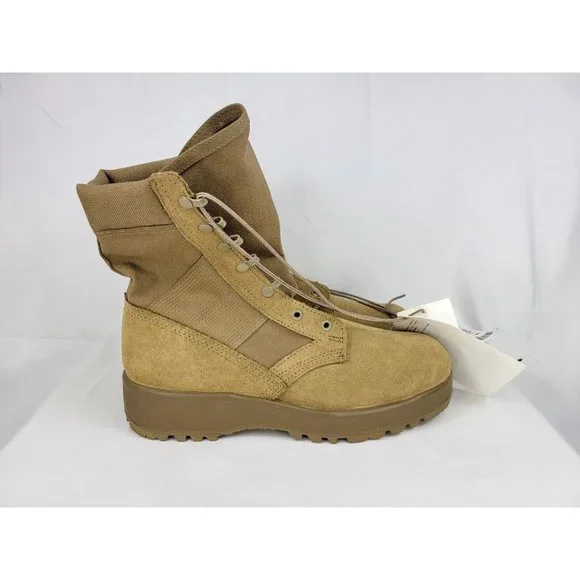 Vibram Military Hot Weather Coyote Combat Boots Mens Size 10 R Regular 798 Brown - Picture 1 of 12